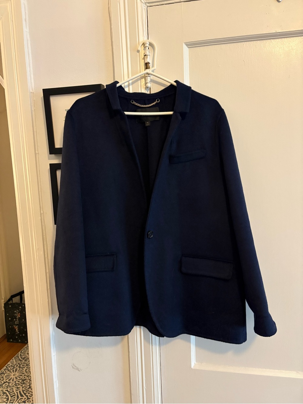 Navy Single-Button Blazer